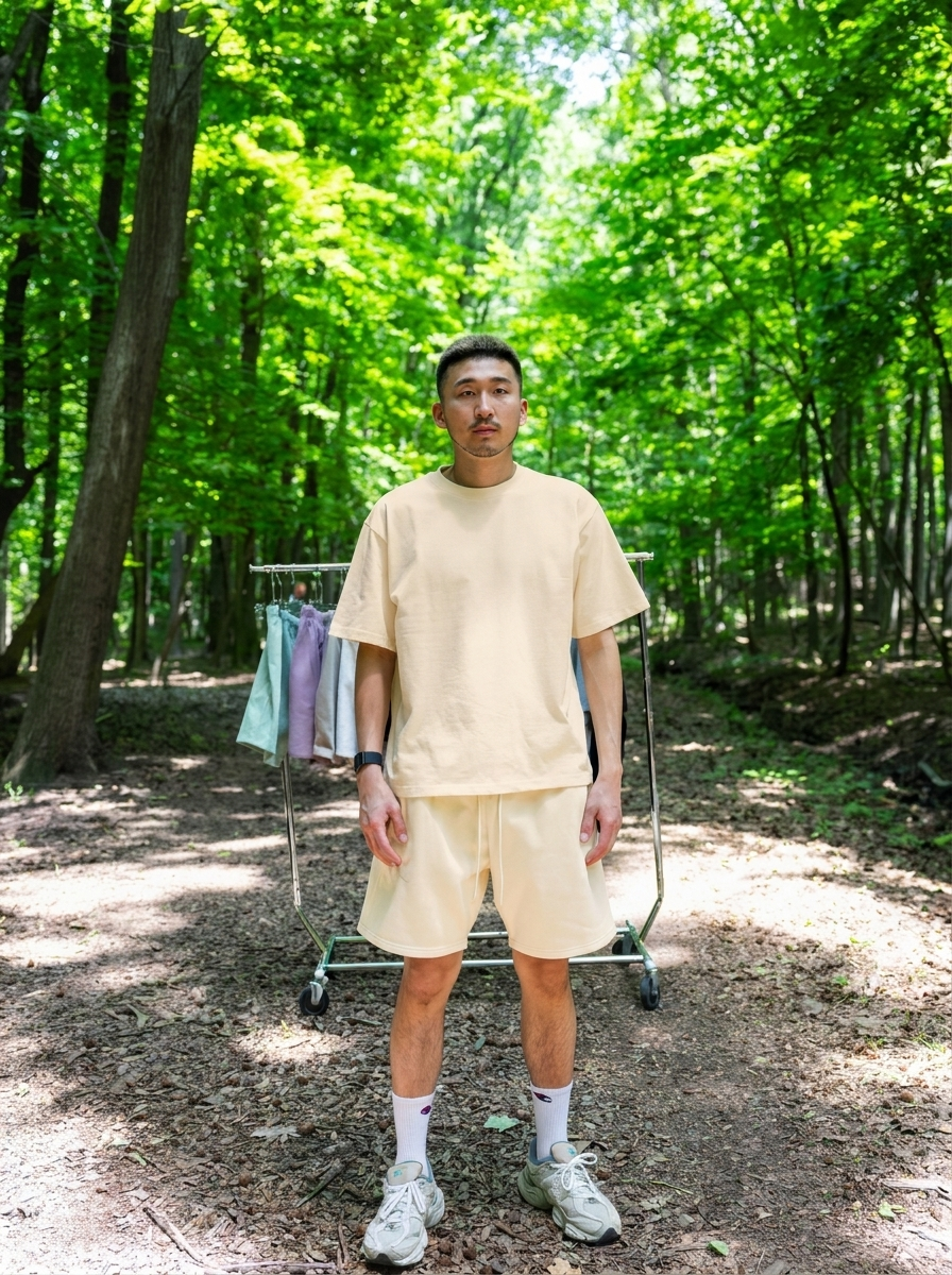 Canvas Fleece Shorts - Butter Milk