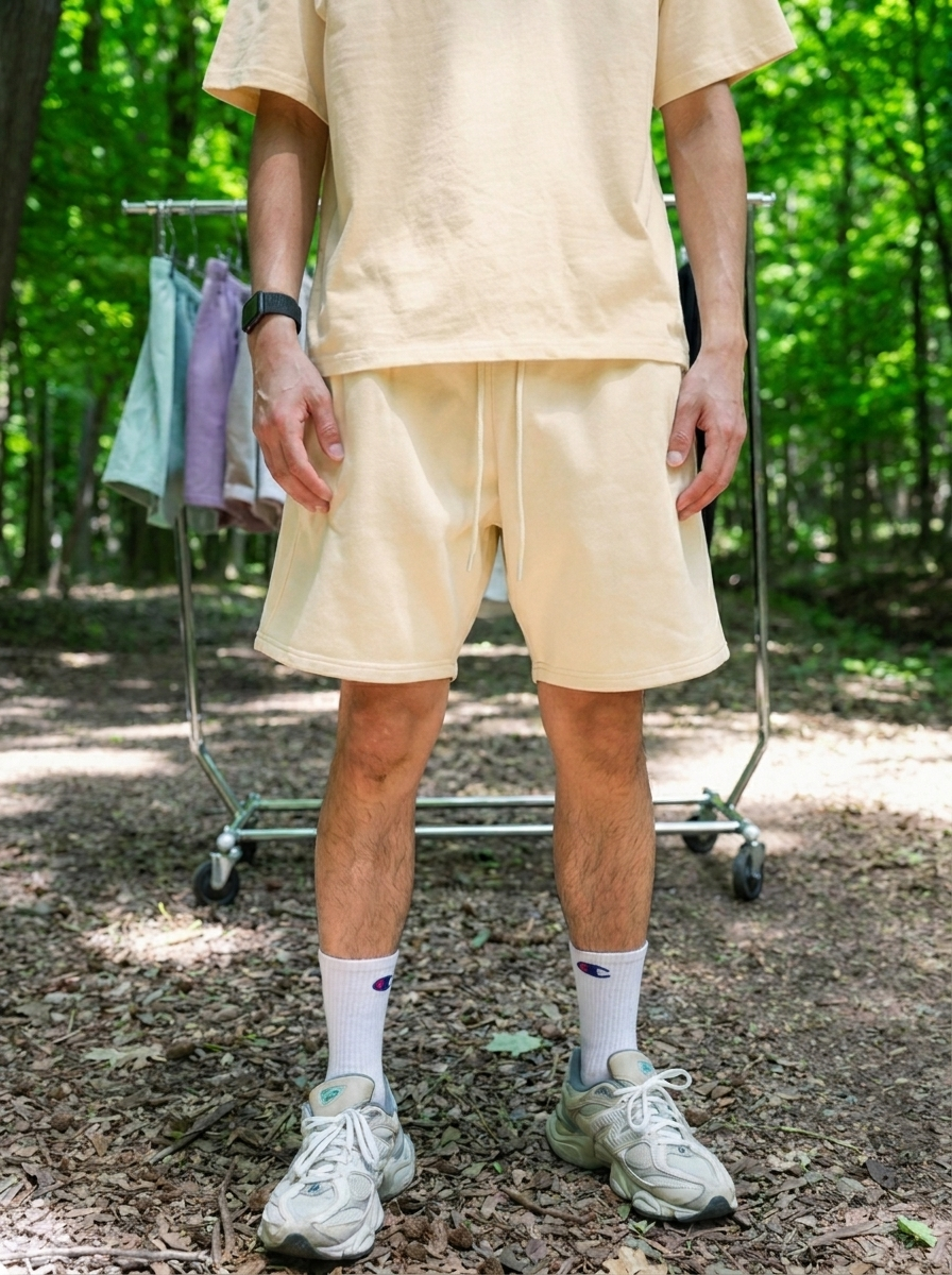 Canvas Fleece Shorts - Butter Milk