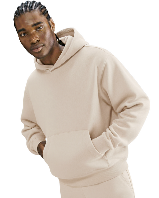 Cotton Fleece Hoodie - Cream