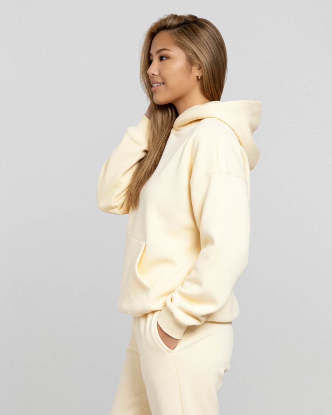 Cotton Fleece Set- Cream