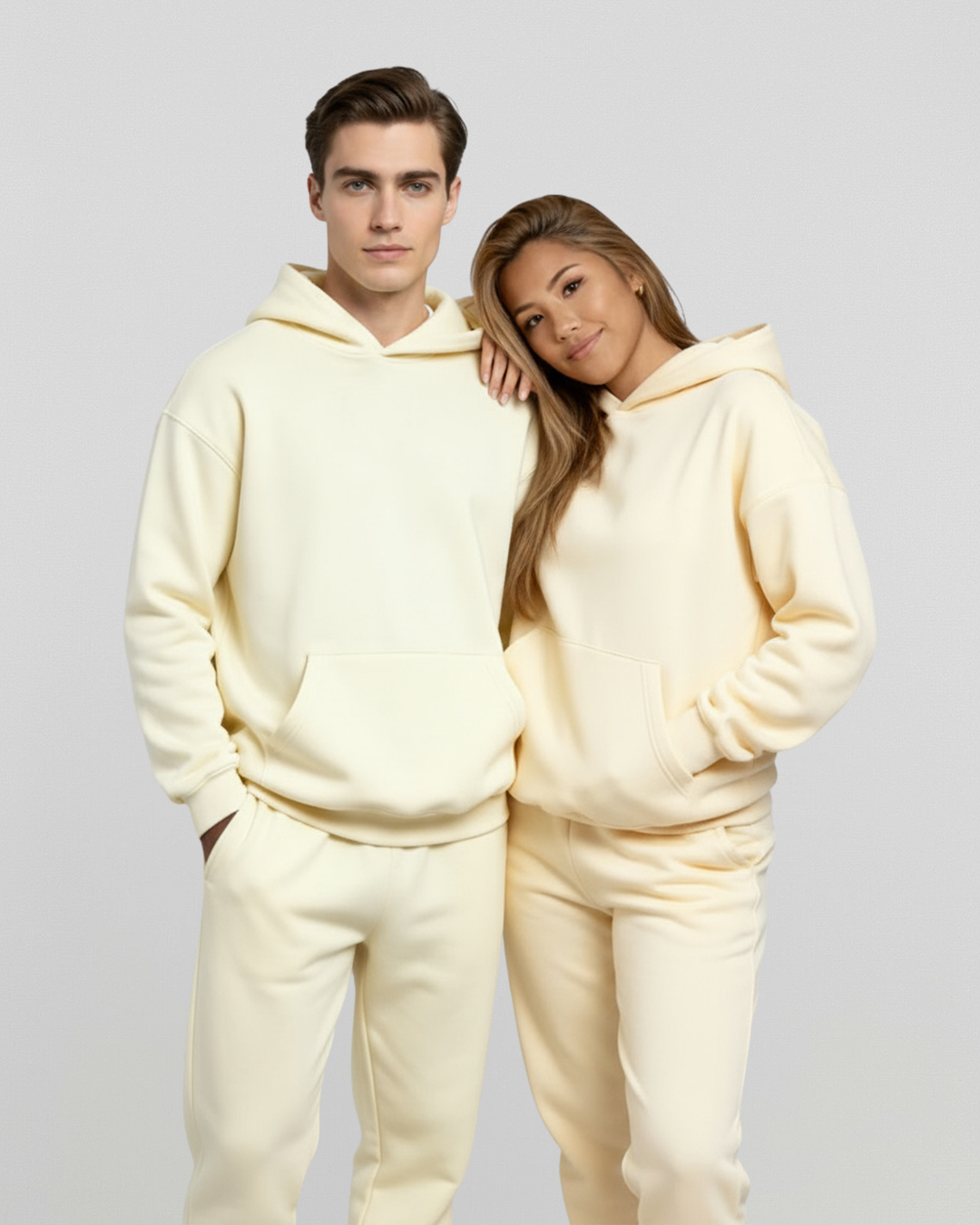 Cotton Fleece Set- Cream