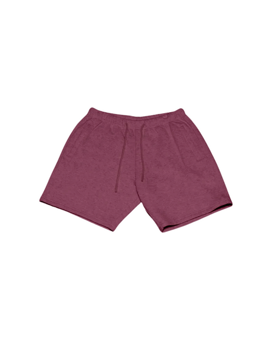 Canvas Fleece Shorts - Crimson Red