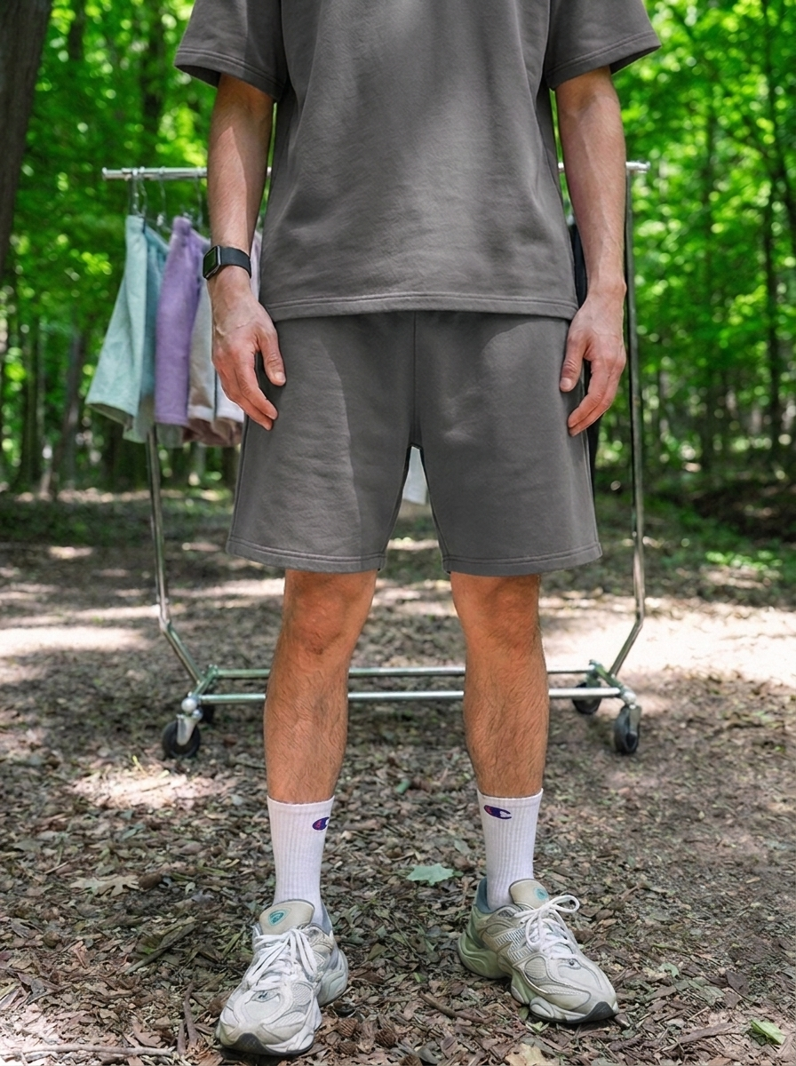 Canvas Fleece Shorts - Dark Grey