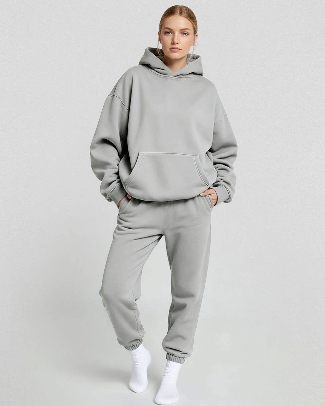 Cotton Fleece Set - Dark Grey