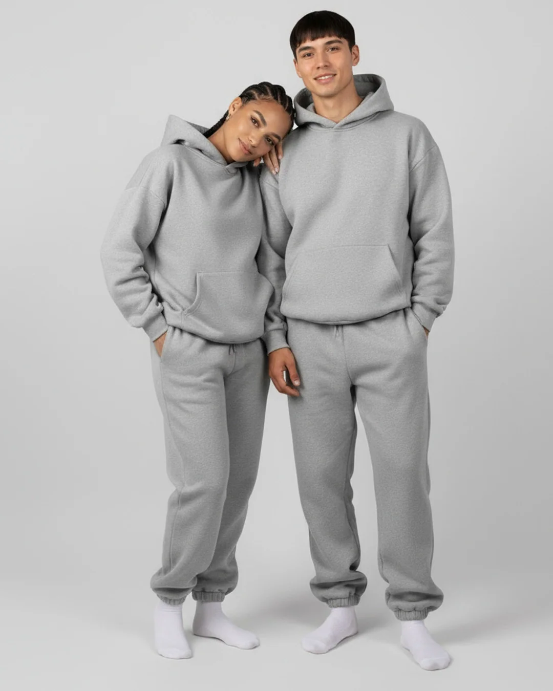 French Terry Set - Heather Grey