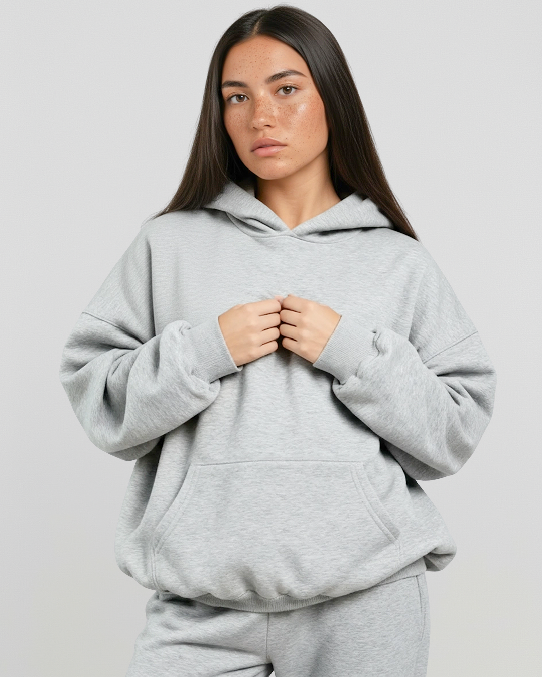 Women's Cotton Fleece Set - Heather Grey