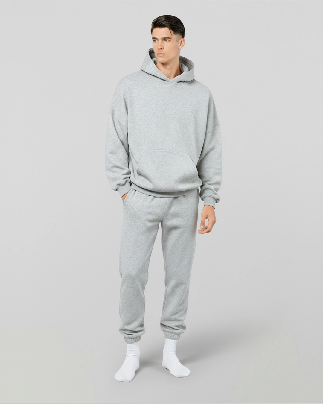 Cotton Fleece Set - Heather Grey
