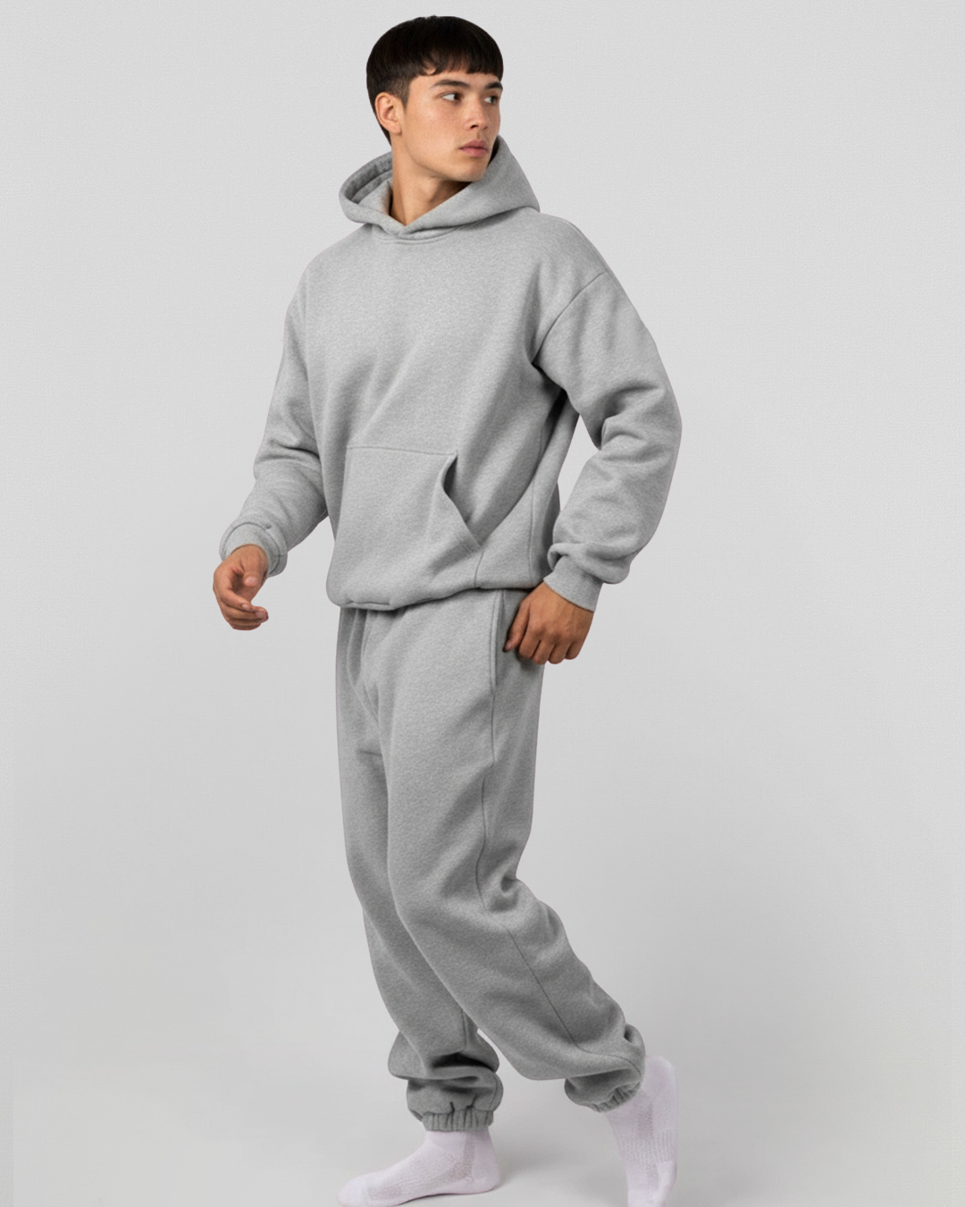 French Terry Set - Heather Grey