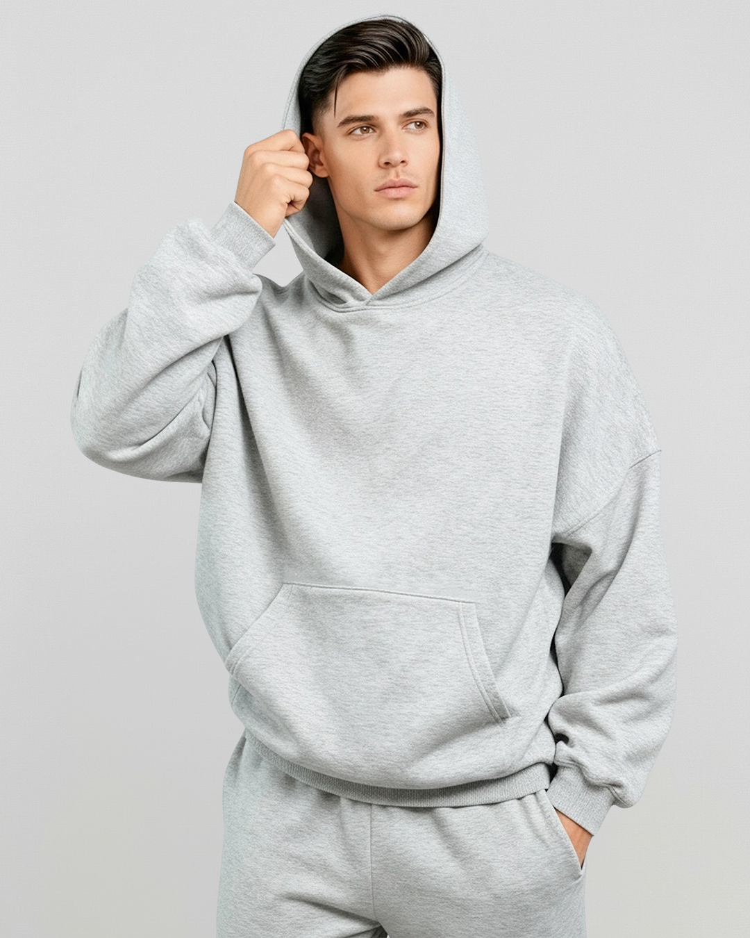 Cotton Fleece Set - Heather Grey