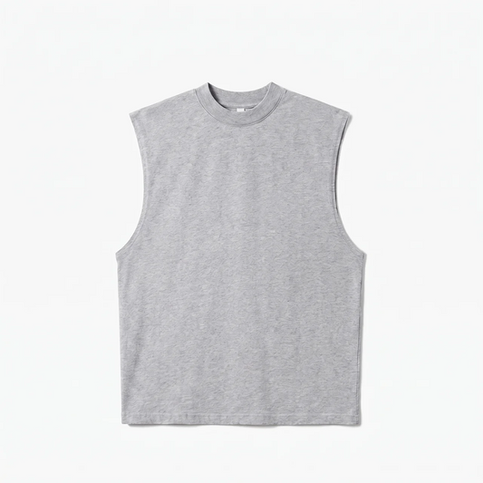 Canvas Muscle Tee - Heather Grey