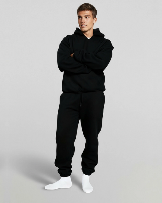 Cotton Fleece Set - Jet Black