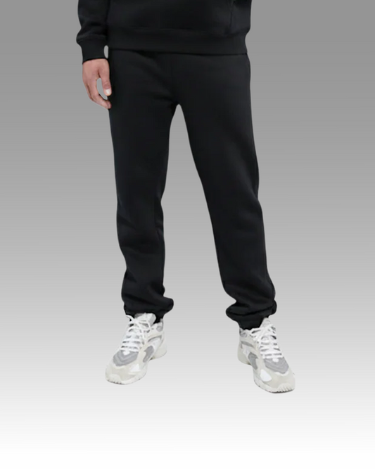 Cotton Fleece Joggers - Jet Black