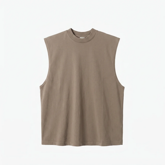 Canvas Muscle Tee - Khaki