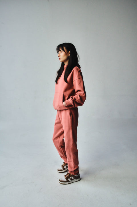 French Terry Hoodie - Pastel Magenta