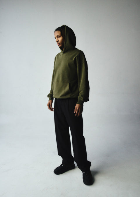 French Terry Hoodie - Olive