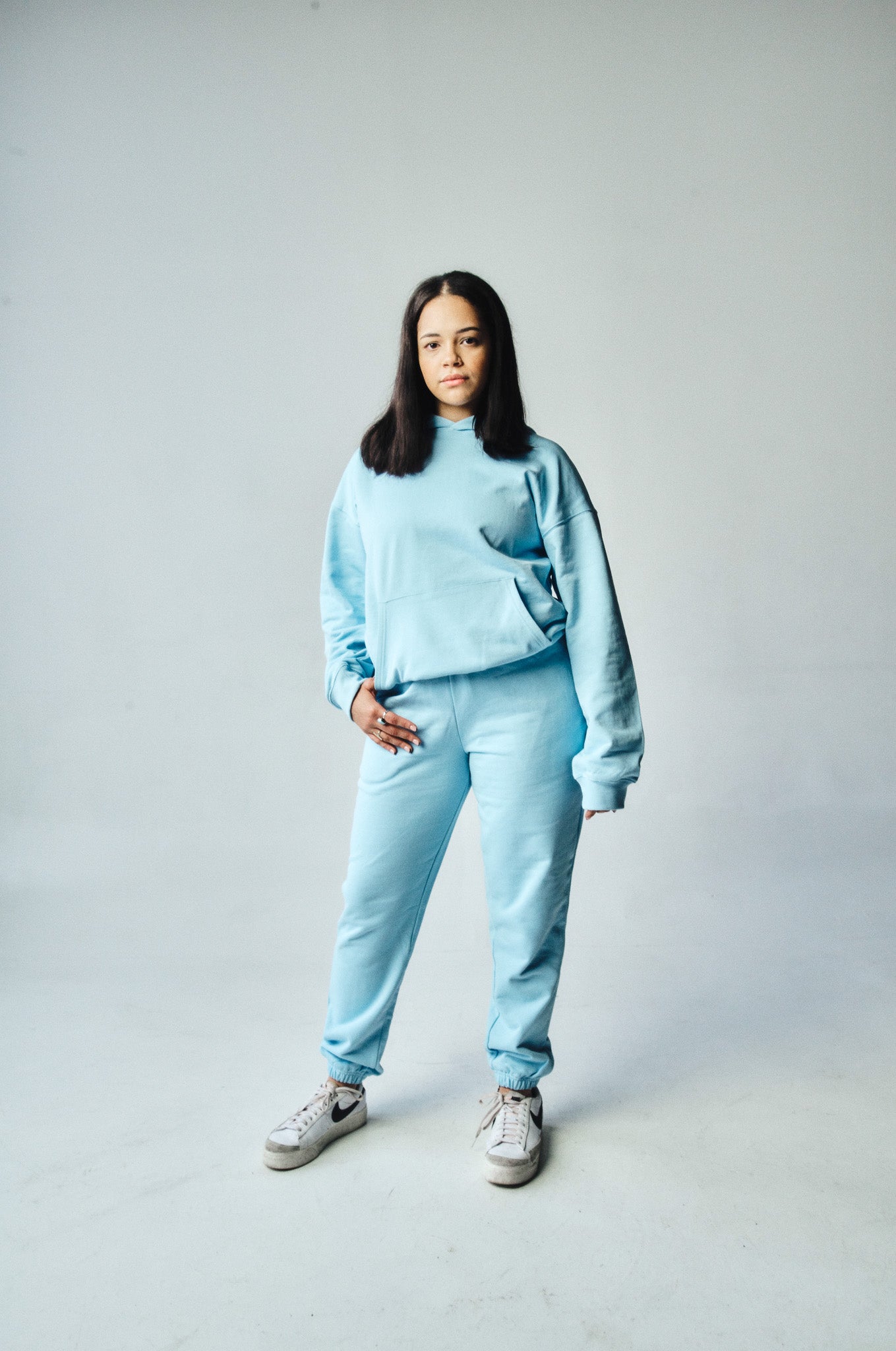 French Terry Joggers - Baby Blue