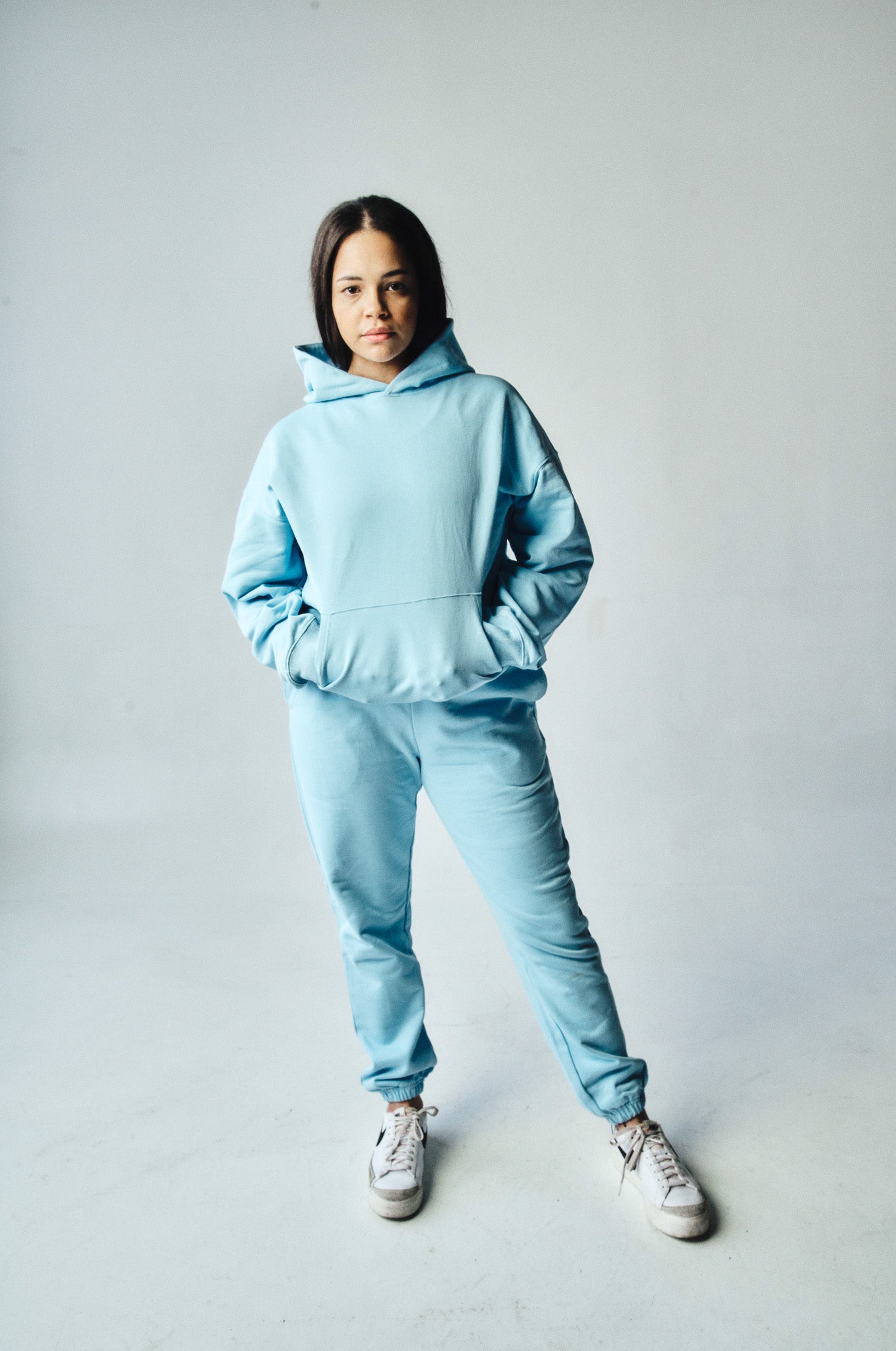 French Terry Joggers - Baby Blue