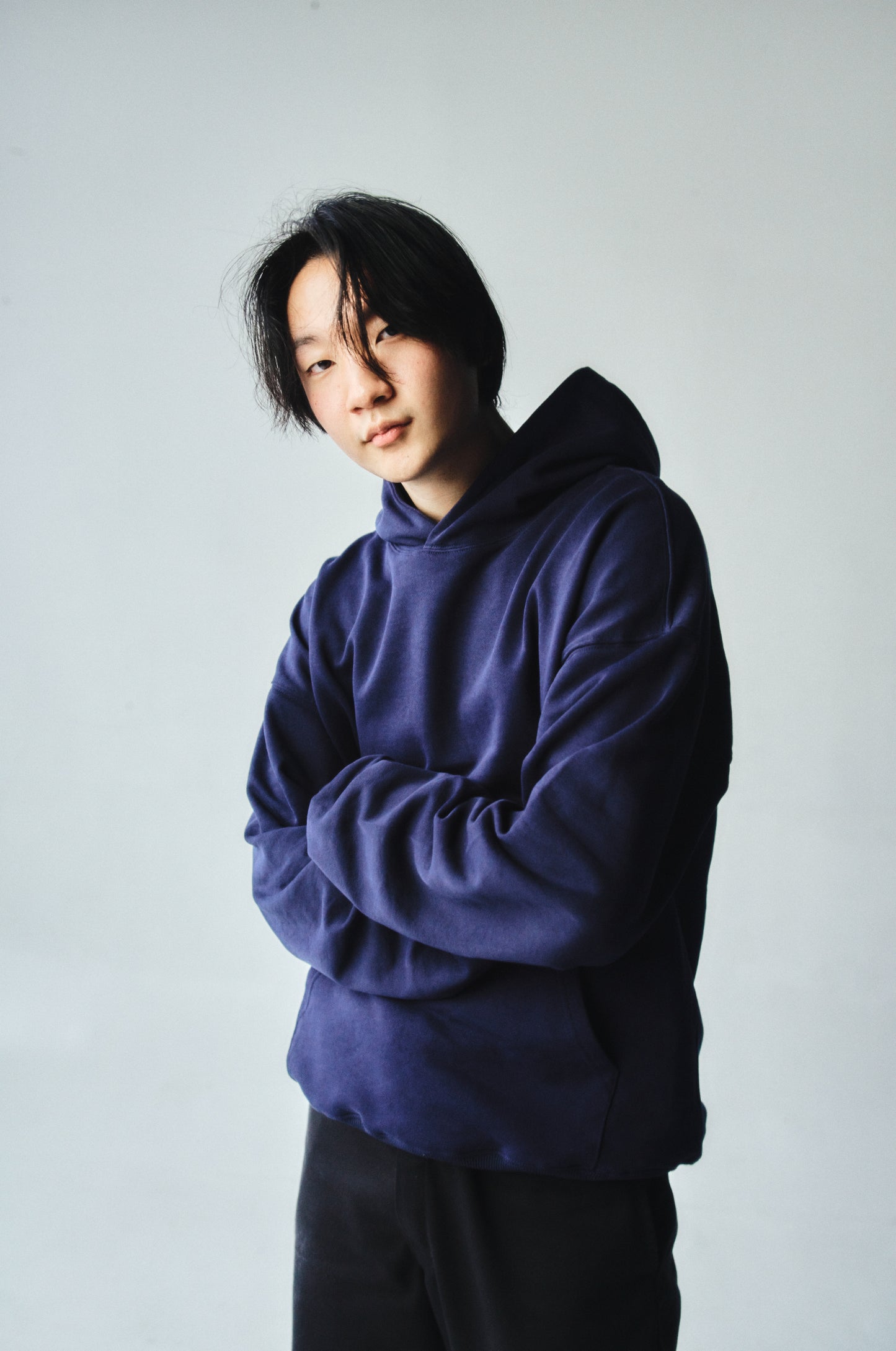 French Terry Hoodie - Navy