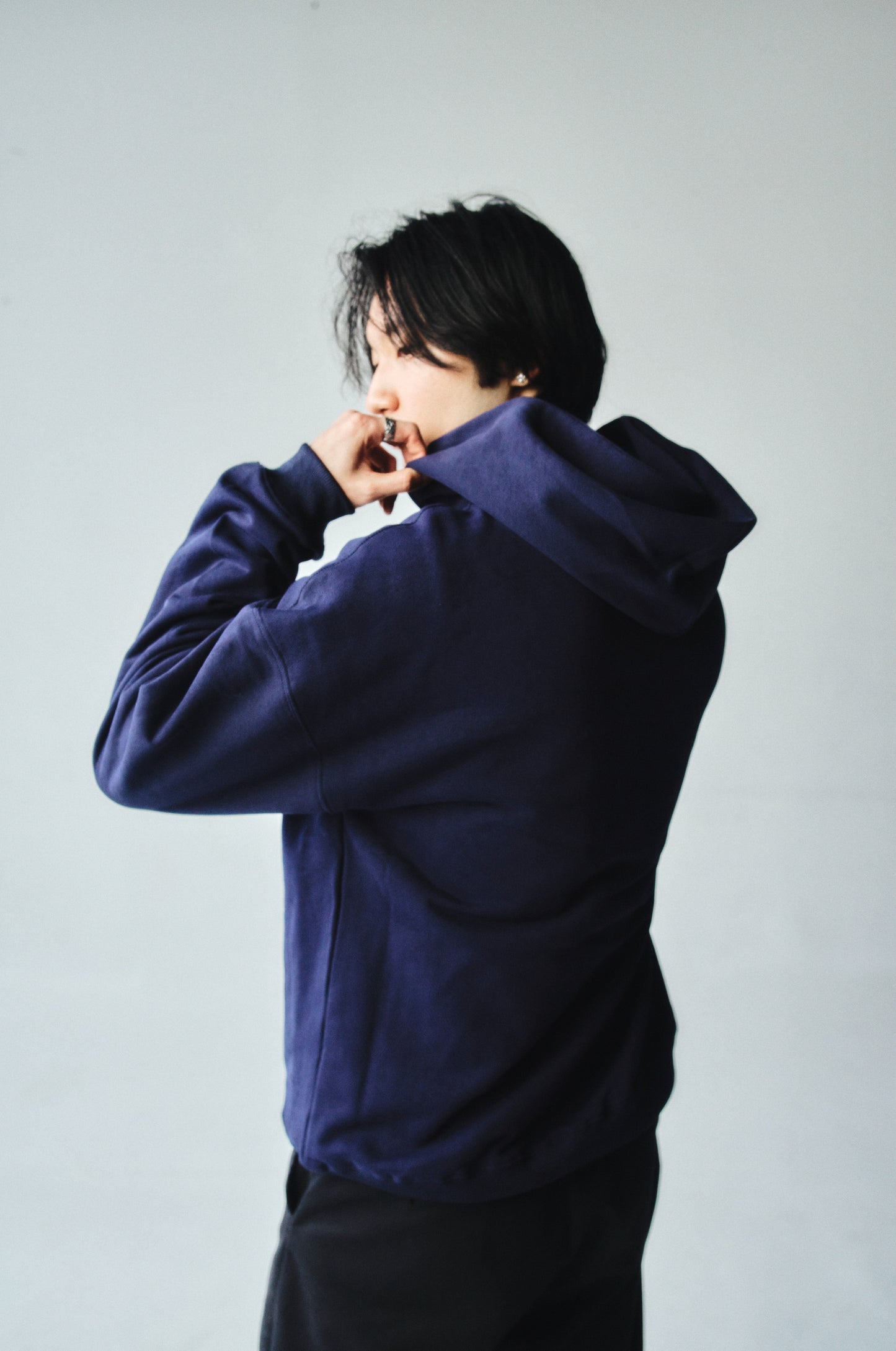 French Terry Hoodie - Navy