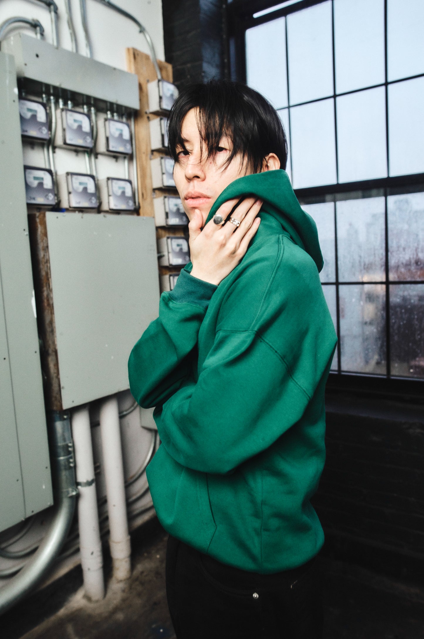 French Terry Hoodie - Hunter Green