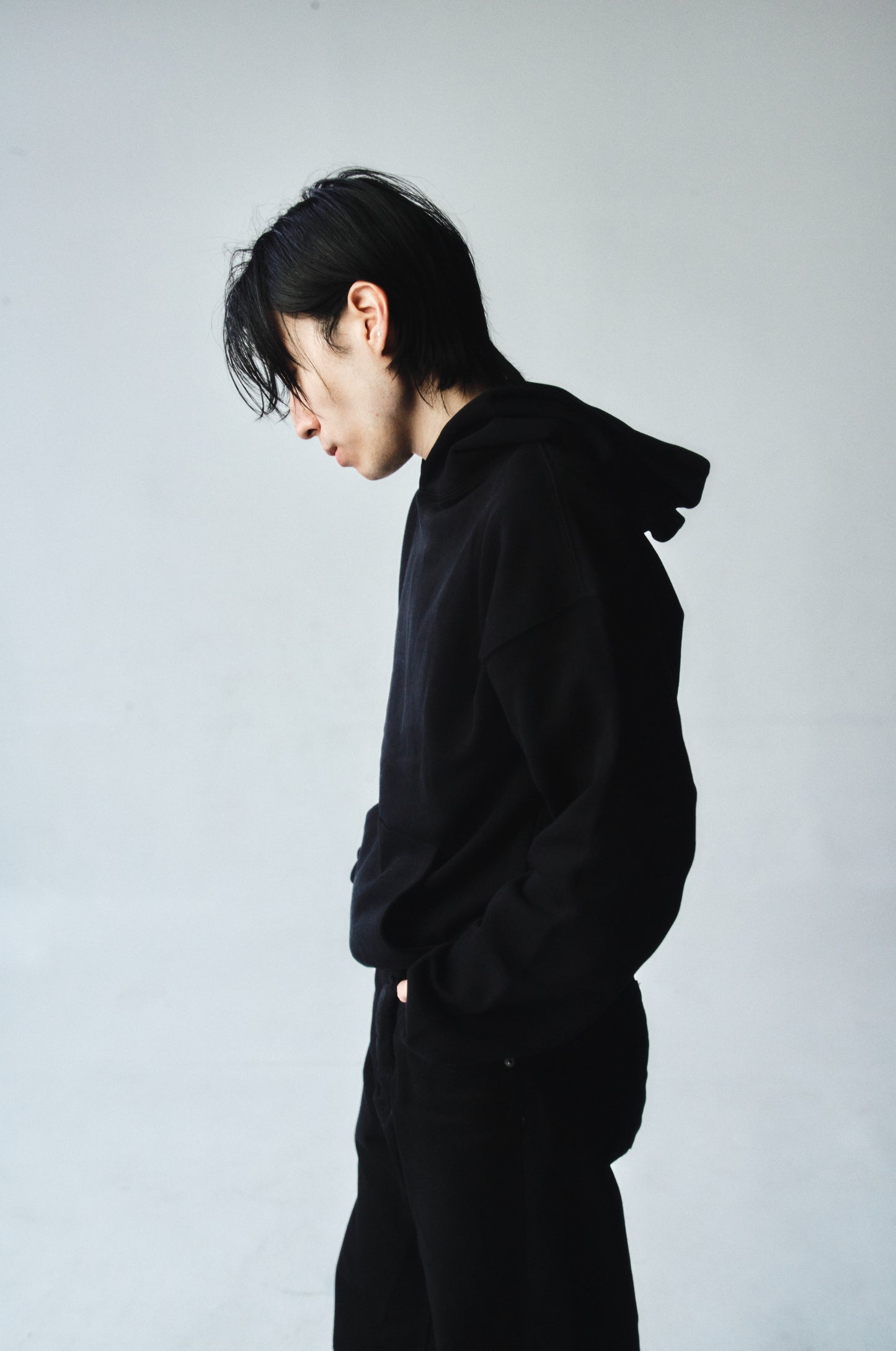 French Terry Hoodie - Jet Black