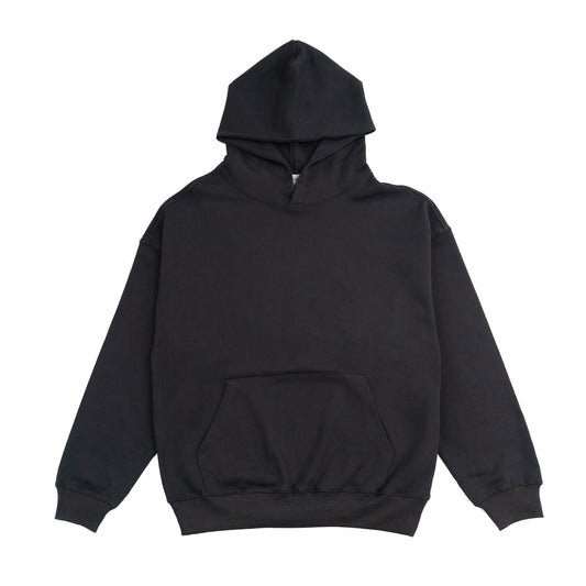 French Terry Hoodie - Jet Black