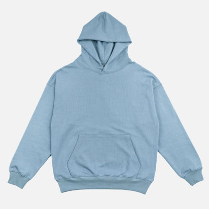 French Terry Hoodie - Smokey Blue