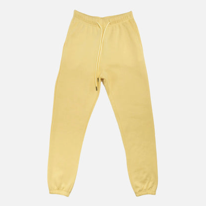 Cotton Fleece Joggers - Yellow - Cream