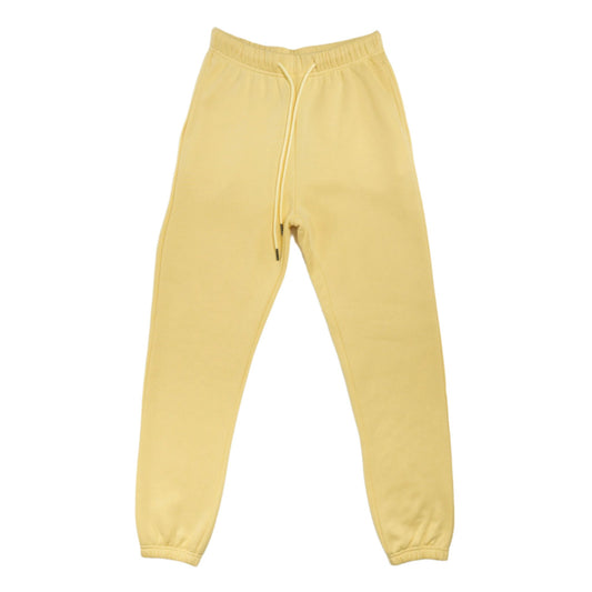 Cotton Fleece Joggers - Yellow - Cream