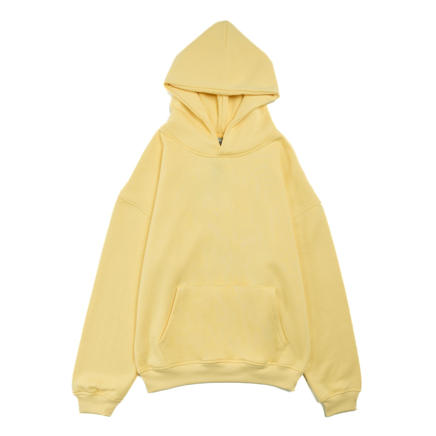 Cotton Fleece Hoodie - Yellow - Cream