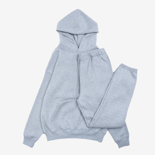Women's Cotton Fleece Set - Heather Grey