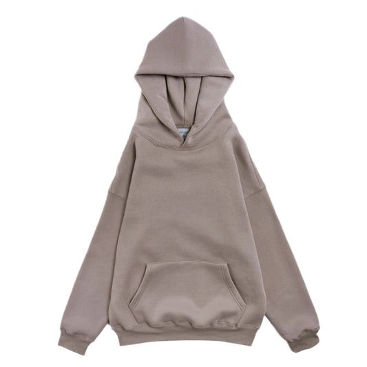 Cotton Fleece Hoodie - Khaki