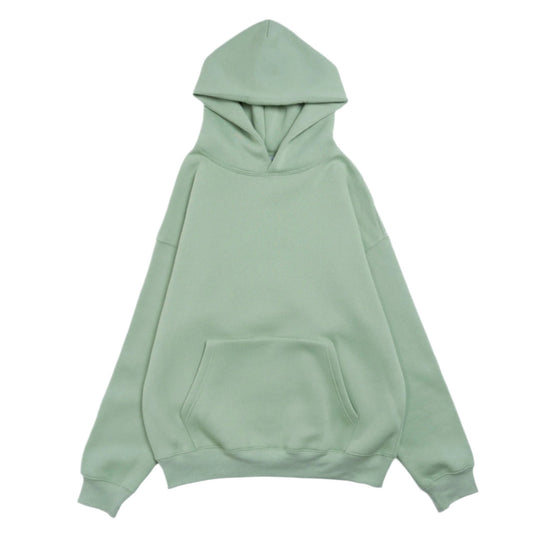 Cotton Fleece Hoodie - Dusty Mint