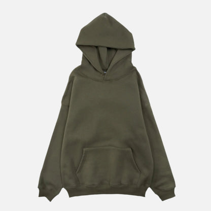 Cotton Fleece Hoodie - Olive