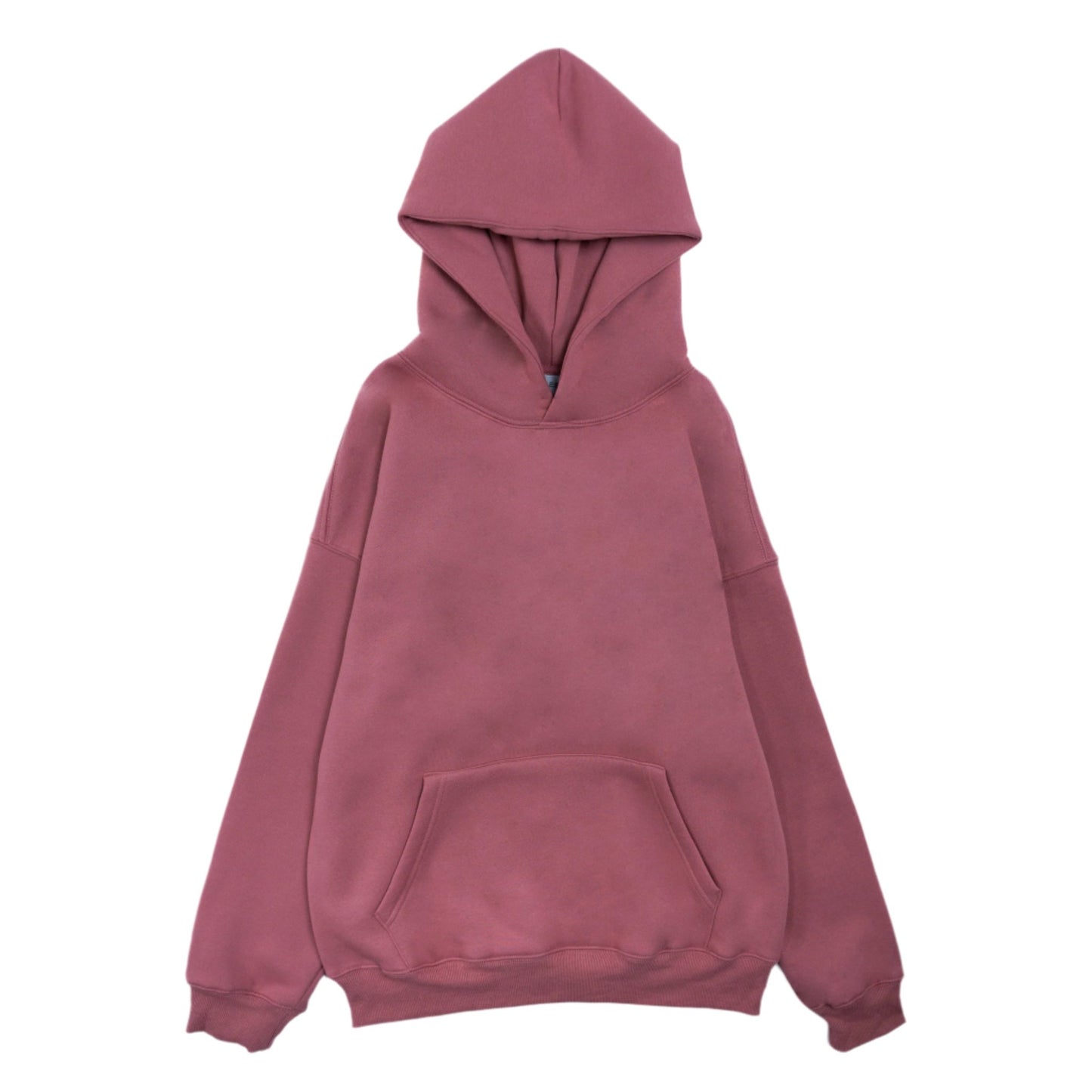 Cotton Fleece Hoodie -Rose Wine