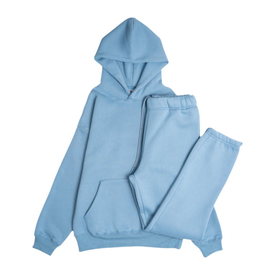 Cotton Fleece Set - Smokey Blue