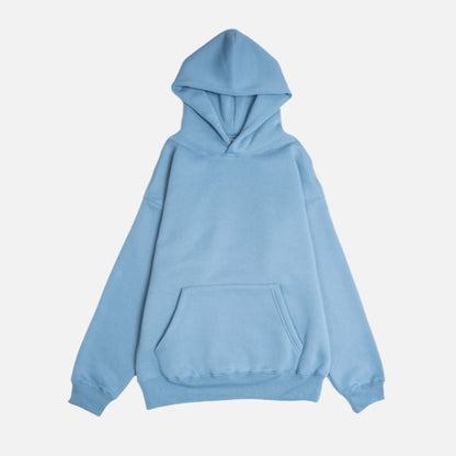 Cotton Fleece Hoodie - Smokey Blue