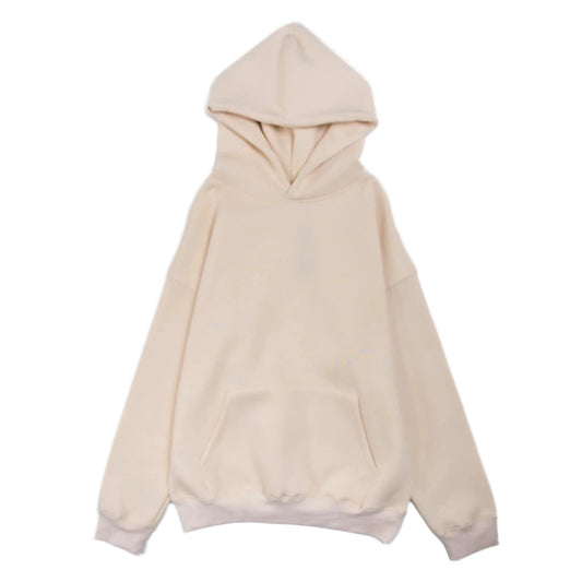 Cotton Fleece Hoodie - Cream