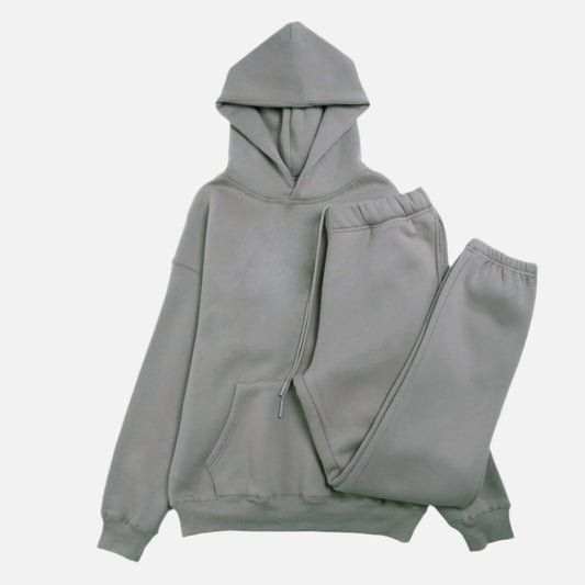 Women's Cotton Fleece Set - Dark Grey