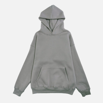 Cotton Fleece Hoodie - Dark Grey