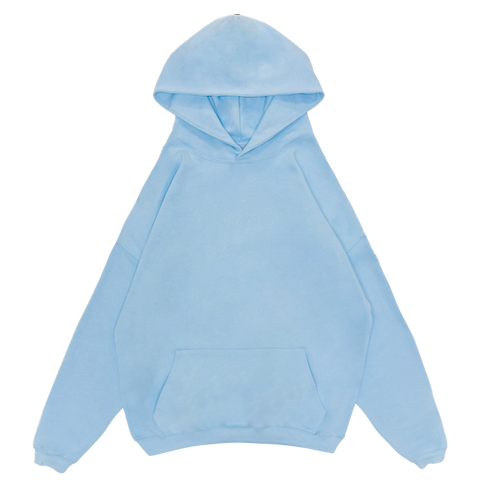 French Terry Hoodie - Baby Blue