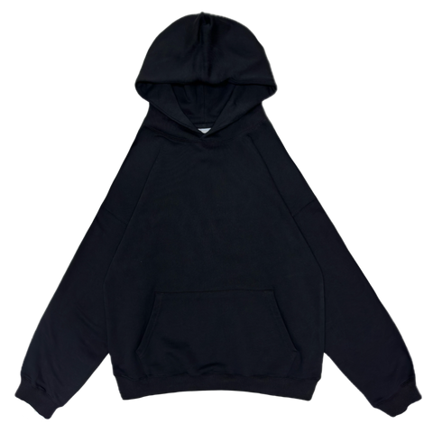 French Terry Hoodie - Jet Black