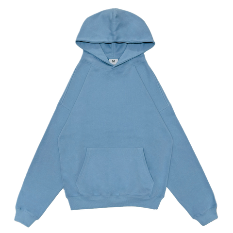 French Terry Hoodie - Smokey Blue