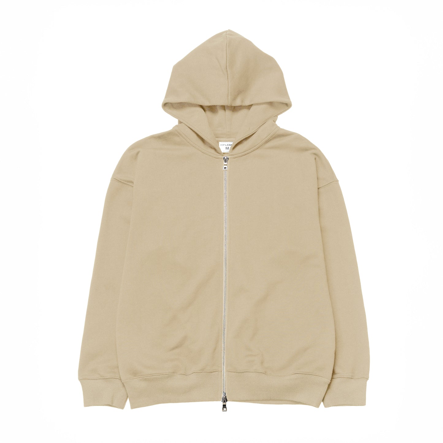 French Terry Double Zip Up - Khaki