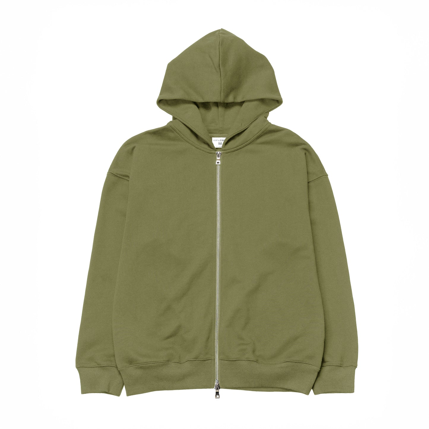 French Terry Double Zip Up - Olive