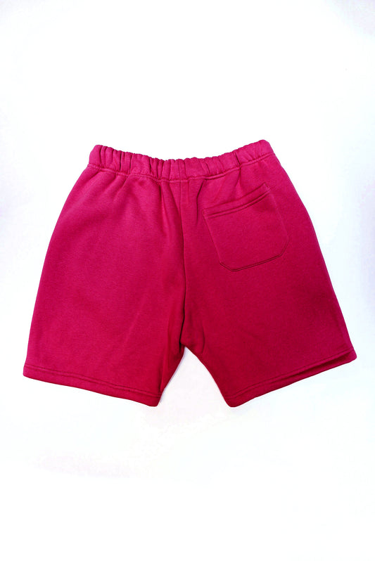 Canvas Fleece Shorts - Brick Red