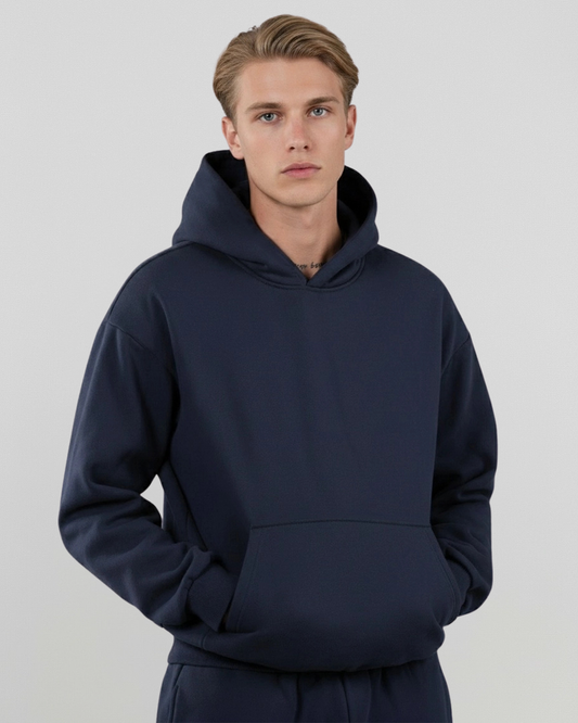 French Terry Hoodie - Navy