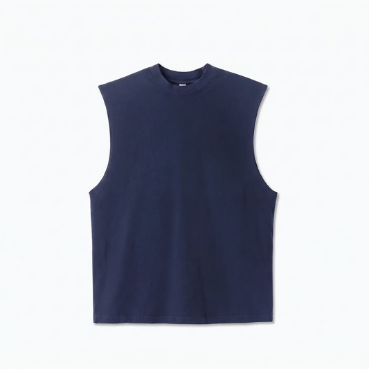 Canvas Muscle Tee - Navy