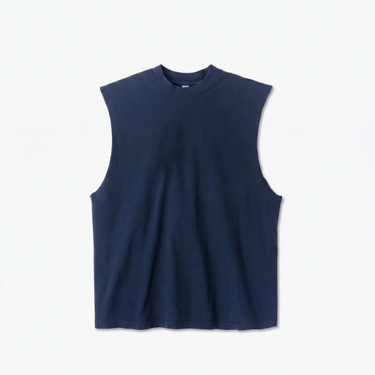 Canvas Muscle Tee - Navy
