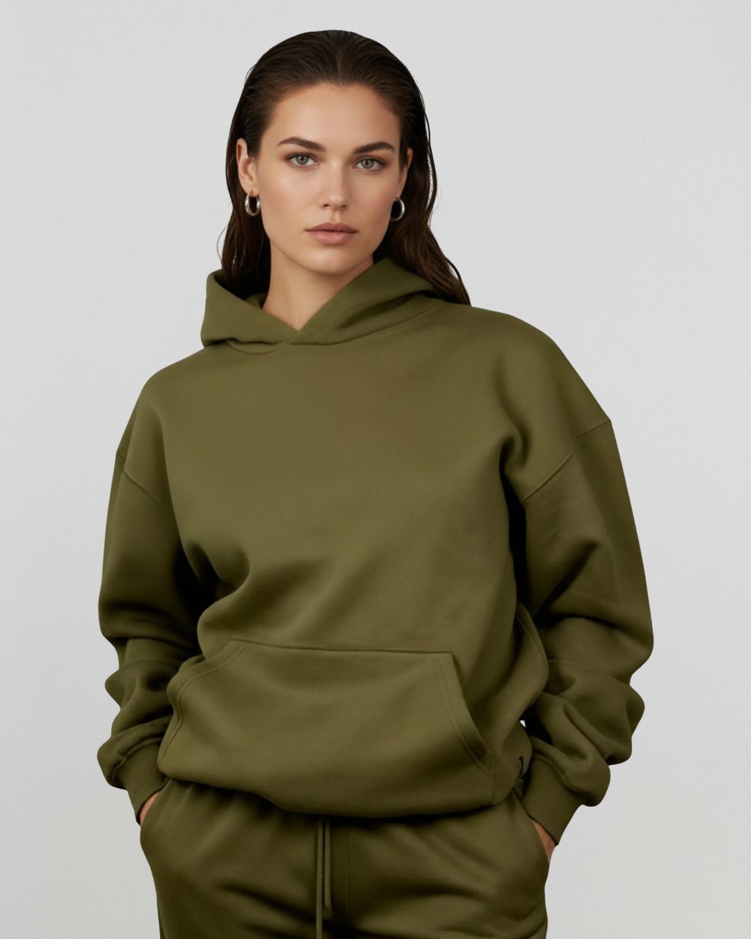 Cotton Fleece Set - Olive